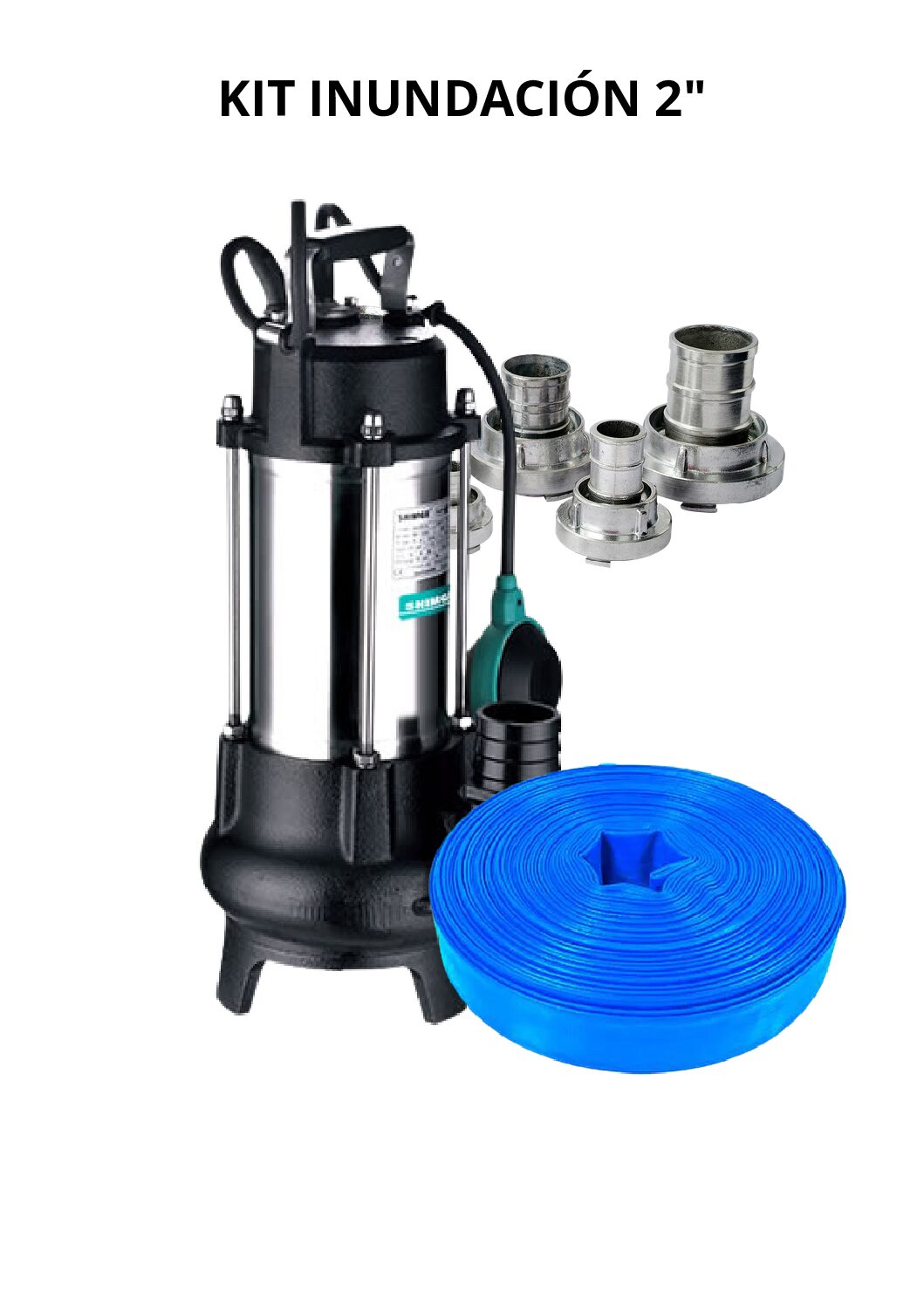 KIT Manguera Plana SIFLAT,Bomba Sumergible para Aguas Servidas Modelo WVSD150F 2HP Marca SHIMGE
